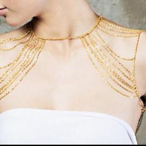 Gold Body Chain Necklace